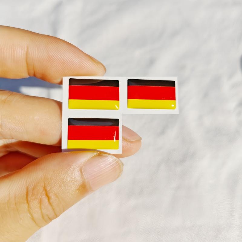 3 German Flag Logo Car Stickers, Designed with Flags As the Design Concept, Suitable for All Car Decoration Accessories - Made In China