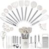 33-Piece High-Temp Resistant Silicone Utensil Set with Non-Stick Spatula & Stainless Steel Cutlery