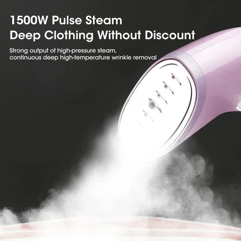 Hand-Dampfbügler 1500W Schnelle Heizung 330ml Tragbares Dampfbügeleisen für Kleidung Stoff Zuhause Reise Büro Hochzeit Anti-Tropf