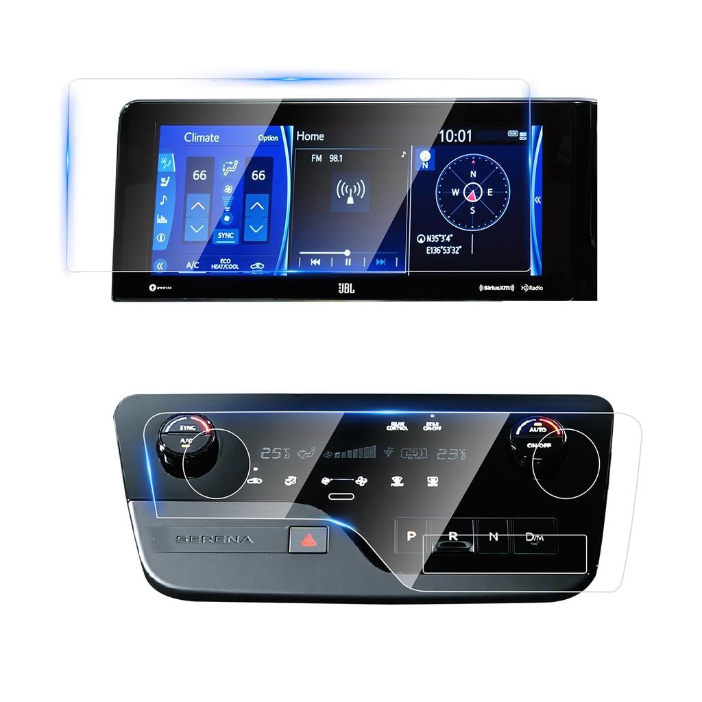 AUTO SPEC Screen Protector for the New Nissan Serena Navigation Air Conditioning Compatible with Display November 2022 and Model New SERENA C28 9H
