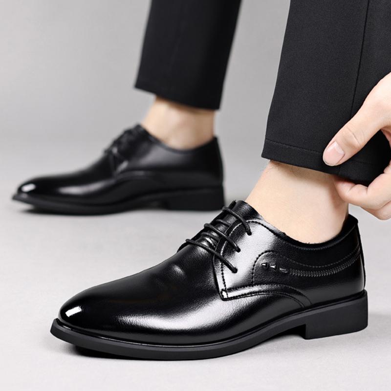 Scarpe da Uomo Business Casual in Pelle Stringate Scarpe da Uomo Britanniche Autunnali Slip-on Formali Traspiranti alla Moda Scarpe in Pelle 38-44