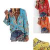 Stylish Ladies Casual Chain Print Long Sleeve Blouse For Office Wear