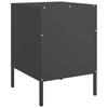 Nightstand Black 36 X 39 X 50.5 Cm Steel