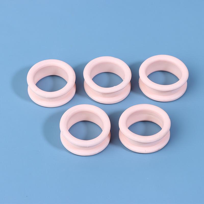 5Pcs Barber Hair Shears Grooming Scissor Protector Cutting Curved Thinning Shears Finger Ring Grip Inserts Ring For Salon Barber