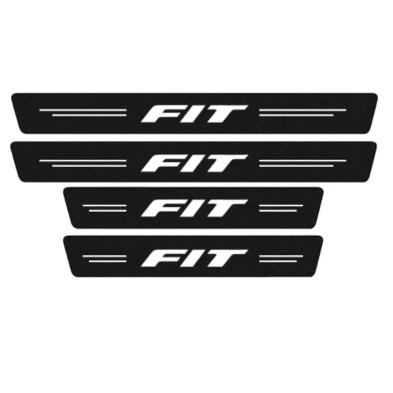 4pcs Car Sill Pedal Rear Bumper Protection Stickers for Honda FIT     2018 2017 2016 2015 2014