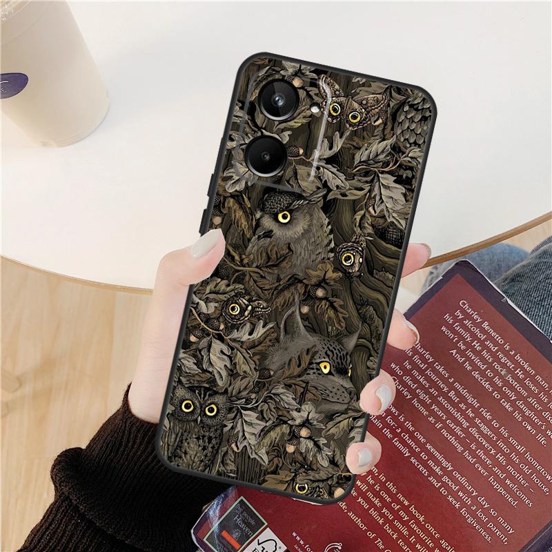 

Camouflage Owl Case For Realme GT 7 Pro GT 6T 6 5 C55 C53 C51 C21Y C25S C61 C67 C75 10 11 12 13 14 Pro Plus Realme C61