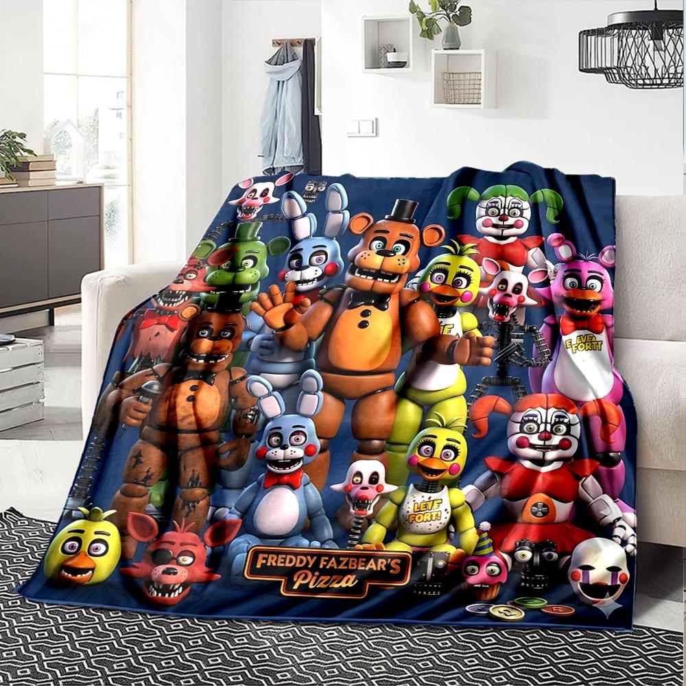 1pc Five Nights Freddys flannel Blanket for Super Soft Cute Comfort Blanket for Travel Bedding Couch Sofa Blanket Y73018