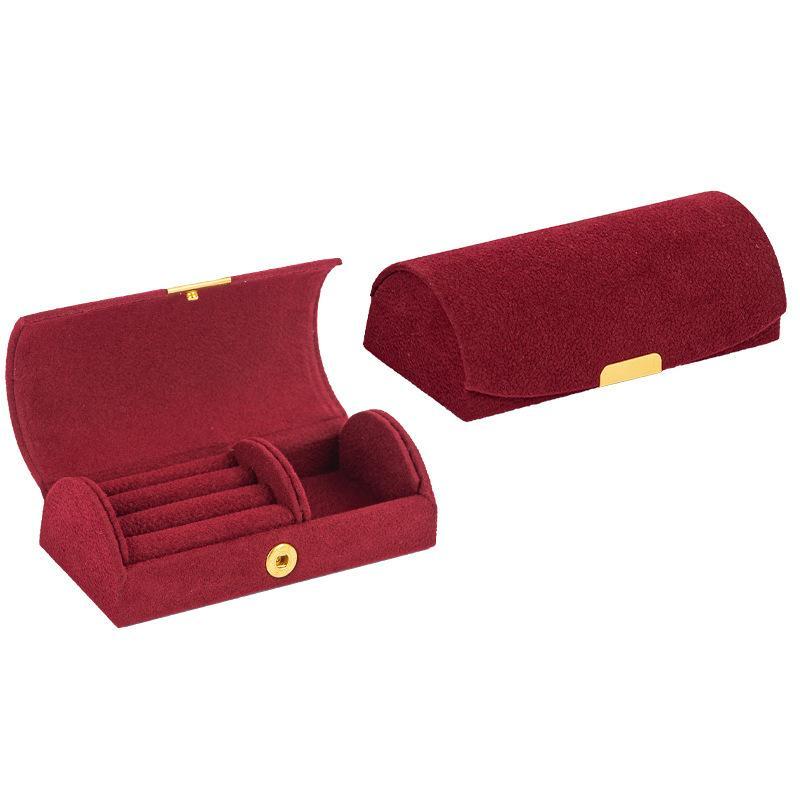 Arched Anti-Oxidation Jewelry Storage Box Portable Mini Organizer for Rings Earrings Perfect Birthday Gift for Women