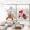 Christmas Crashing Animated Decoration Smashing Santa Reindeer Decoration Sound Activation Decor with Broken Glass Sticker and