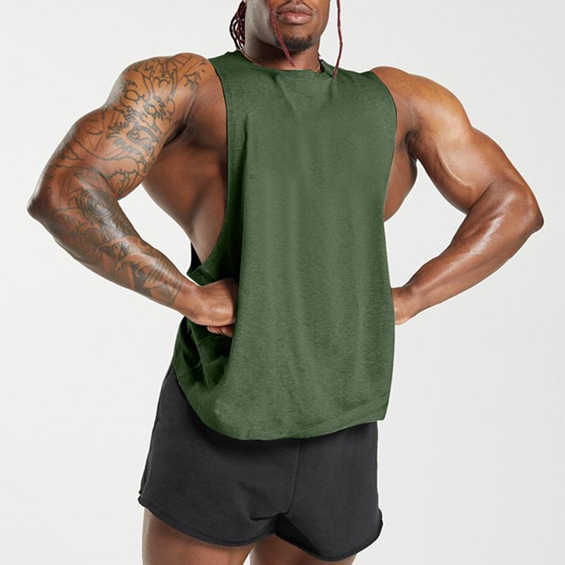 Summer Men's Gym Tank Top Fitness Training Clothing Quick-drying Loose Bodybuilding Sleeveless Shirt Men Fashion Basketball Vest