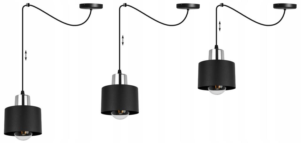 MODERN CEILING HANGING LAMP BLACK LED LAMP