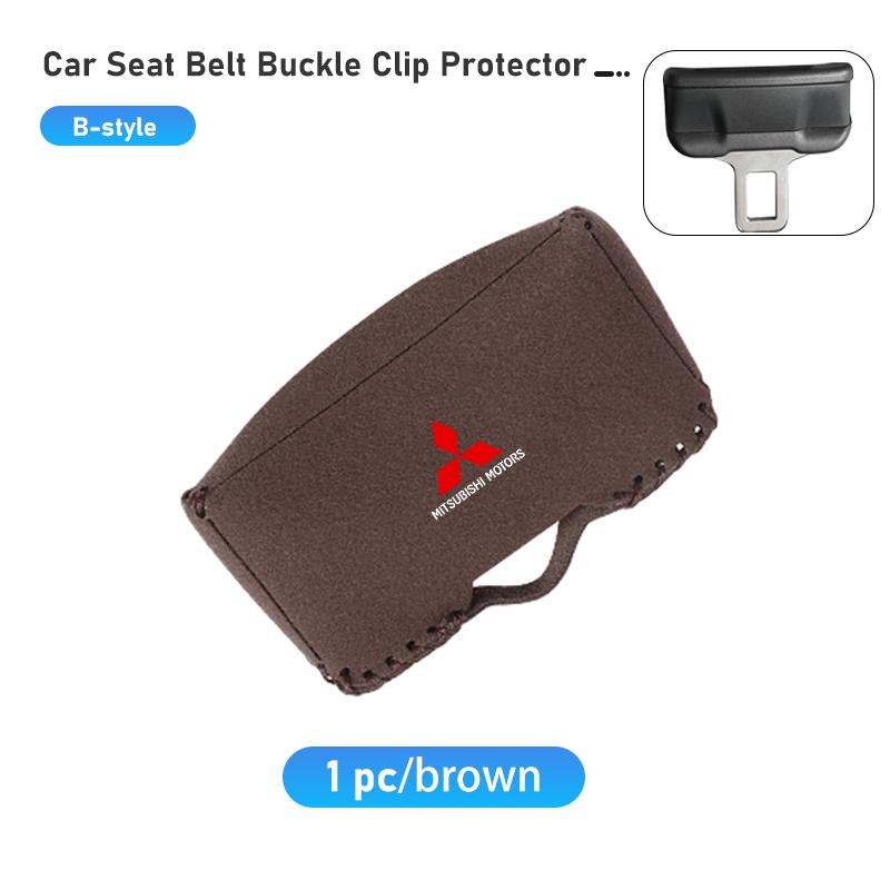 Car Seat Belt Buckle Protective Cover Safety Belt Plug Clip Case Accessories For Mitsubishi Outlander Lancer L200 ASX Pajero