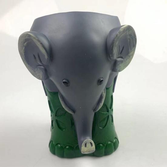 Vaso per piante creativo, grande capacità, resina, elefante in preghiera, grande fioriera, forniture da giardino