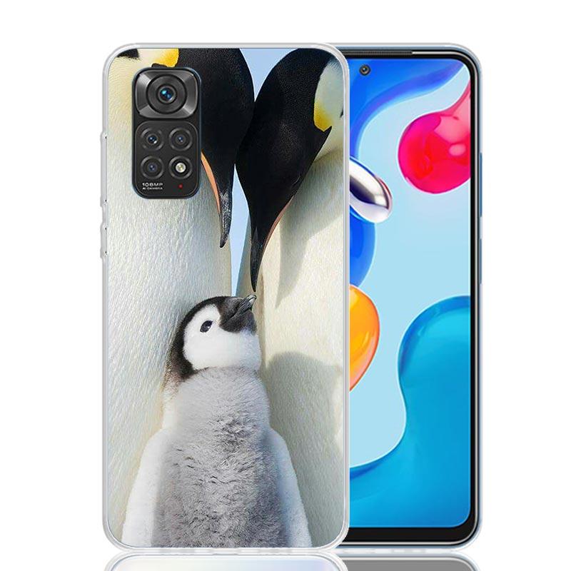 Penguins Love At The North Pole Phone Case For Xiaomi Redmi Note 13 14 15 Pro Plus 12S 12 14S 11S 11E 10 10S 11 11T 5G 4G Cover