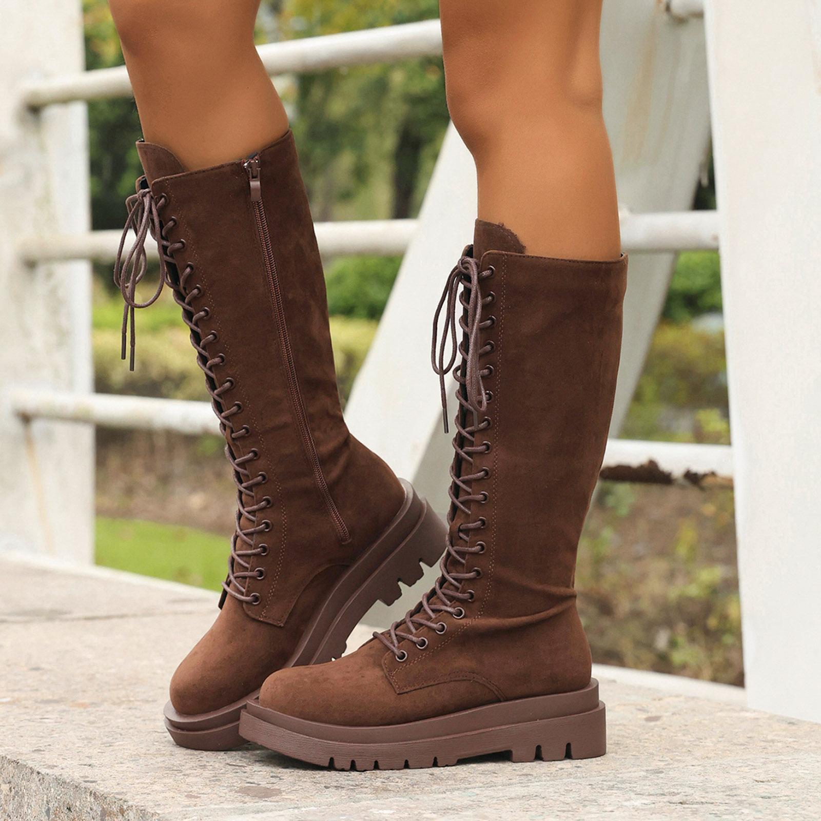 Women`s Plus Size Round Toe Boots