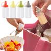 4Pcs Mini Plastic Sauce Vinegar Squeeze Bottle Seasoning Salad Dressing Containers Outdoor Portable Barbecue Spice Kitchen Tool