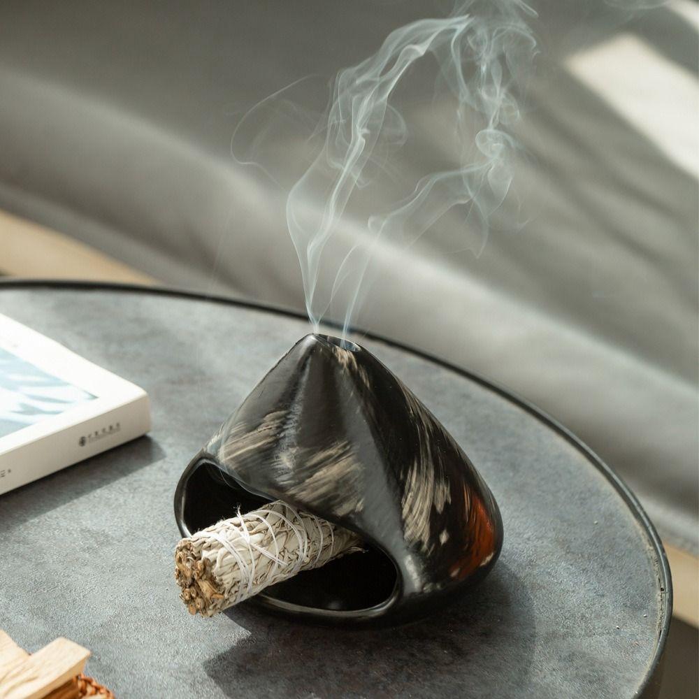 Holder Tray Incense Stick Stand Ceramic Sacred Wood  Holder  for Relaxation Yoga Meditation