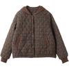 Thick Coat Women Winter Retro Plaid Hooded Casual Warm Comfortable Lightweight Cotton Coat Top