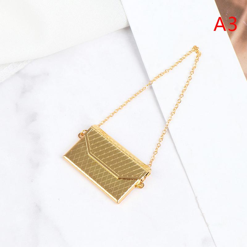 Metallketten-Pack Puppentasche Miniatur-Shopping-Handtasche für Bekleidungszubehör