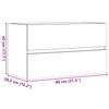 Bathroom Wall Mounted Cabinet Concrete Grey 80 x 38.5 x 45 cm Particleboard