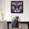 New Arrival 5D DIY Full Circle Diamond Painting "Colorful Cat" Embroidery Cross Stitch Home Decor Gift