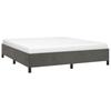 Vidaxl Bed Frame Without Mattress, Dark Gray, 160X200 Cm, Velvet