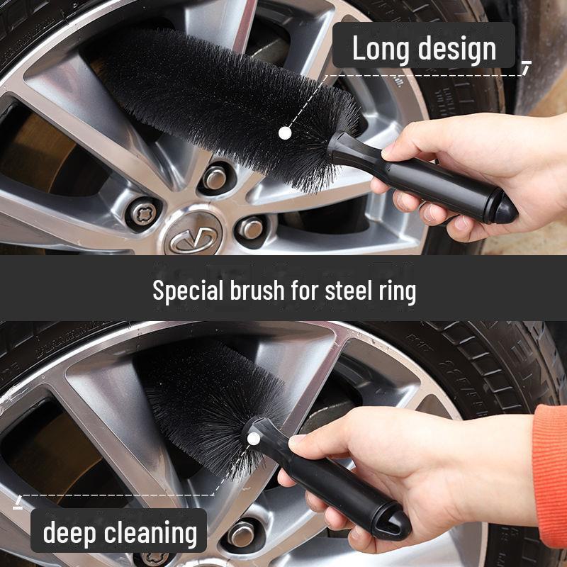 Tire & Wheel Hard Bristle Brush for Car Rim Cleaning