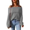 European & American Winter 2025 Women's One-Shoulder Loose Wool Sweater