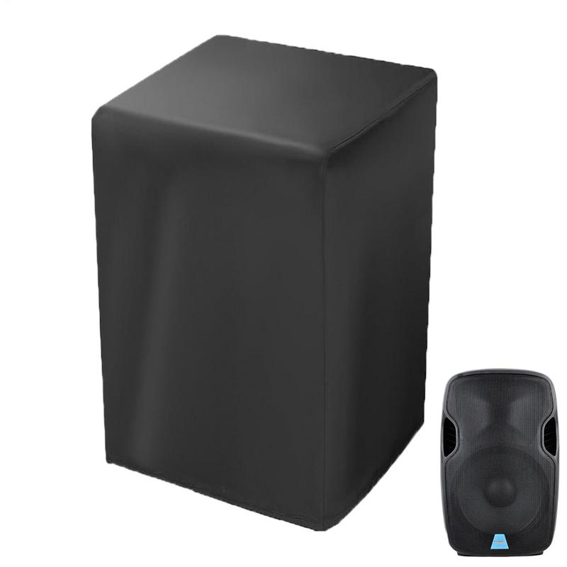 Oxford Cloth Speaker Dust Cover Multimedia Metal Audio Cover Dust and Waterproof Protective Cover Black Silver Oxford Cloth