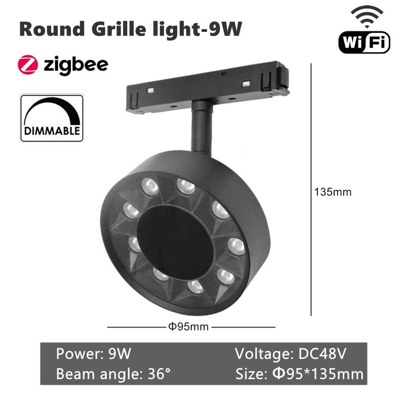 Zigbee Smart WiFi Magnetic Track Lights LED DC48V Dimmable Spotlight Tuya App Alexa Google Assistant Voice Control Rail Lamp