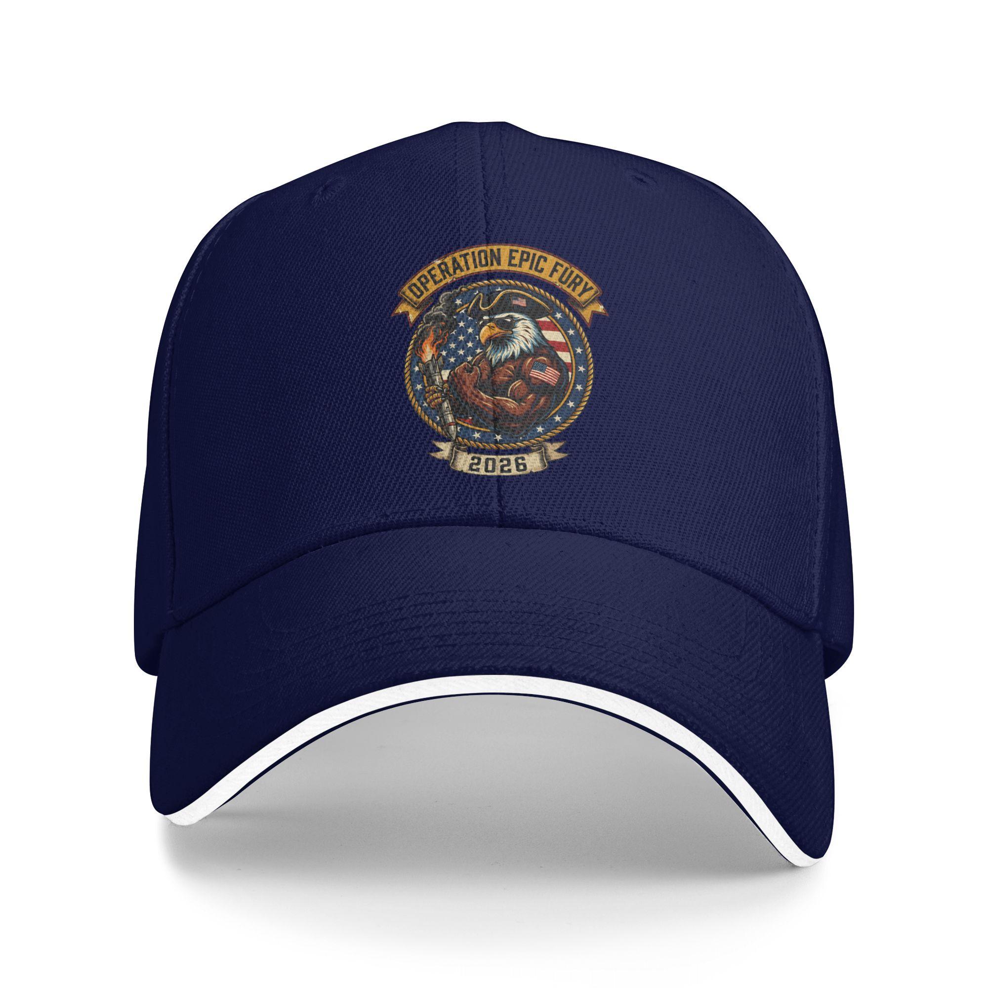

Operation Epics Fury Eagle 2026 Baseball Cap Kpop Rock Hot Sale Trucker Hat UnisexTeens Trendy Print Snapback Cap One Size