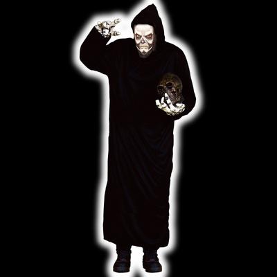 Halloween Reaper Robe Cosplay Kostüm Erwachsener Schwarz Horror Robe Hut Bühnenauftritt