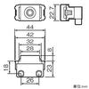 Panasonic Recessed High Shield TV Outlet for Feed Wiring Gray WCS4811H