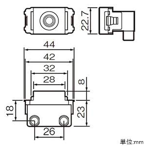 Panasonic Recessed High Shield TV Outlet for Feed Wiring Gray WCS4811H