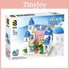 Montagem de Blocos de Construção Para o Castelo de Santorini Conjunto de Brinquedos Para Meninas Com Montagem Diy em Plástico Abs Para Brincadeiras Criativas