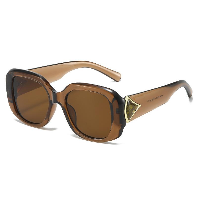 New European and American light luxury sunglasses, large frame fashion women's street shooting retro oval bag flower high-end sunglasses