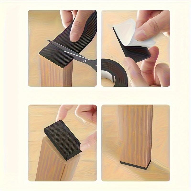 1Roll Black Multi-Scene Non-Slip Furniture Pads - Thickened Silent Wear-Resistant for Dining Chairs Shoe Soles Floor Pet Office