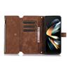 Reißverschluss Kartensteckplatz Handyhülle für Samsung Galaxy Z Fold 7 6 5 4 3 FOLD7 Fold6 5G Displayschutz Ständer Leder Geldbörse Hülle