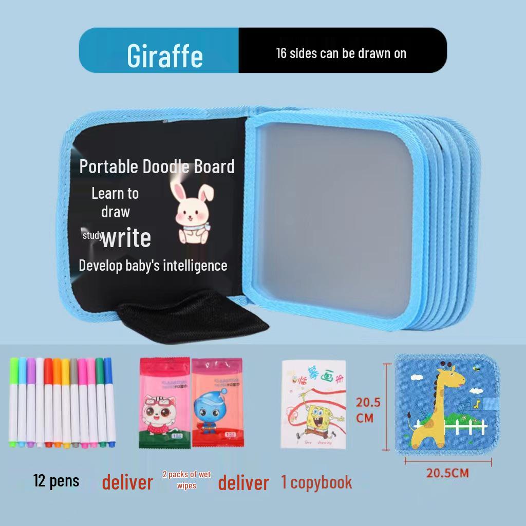 Portable Children's Drawing and Coloring Board - Reusable, Erasable, and Compact Toy for Kids