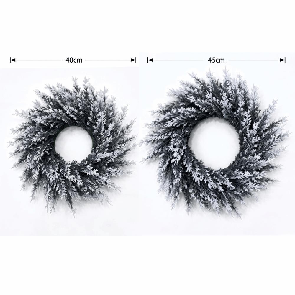 Evergreen Plastic Christmas Pine Wreath Artificial Pine Garland Wreath Indoor Decor