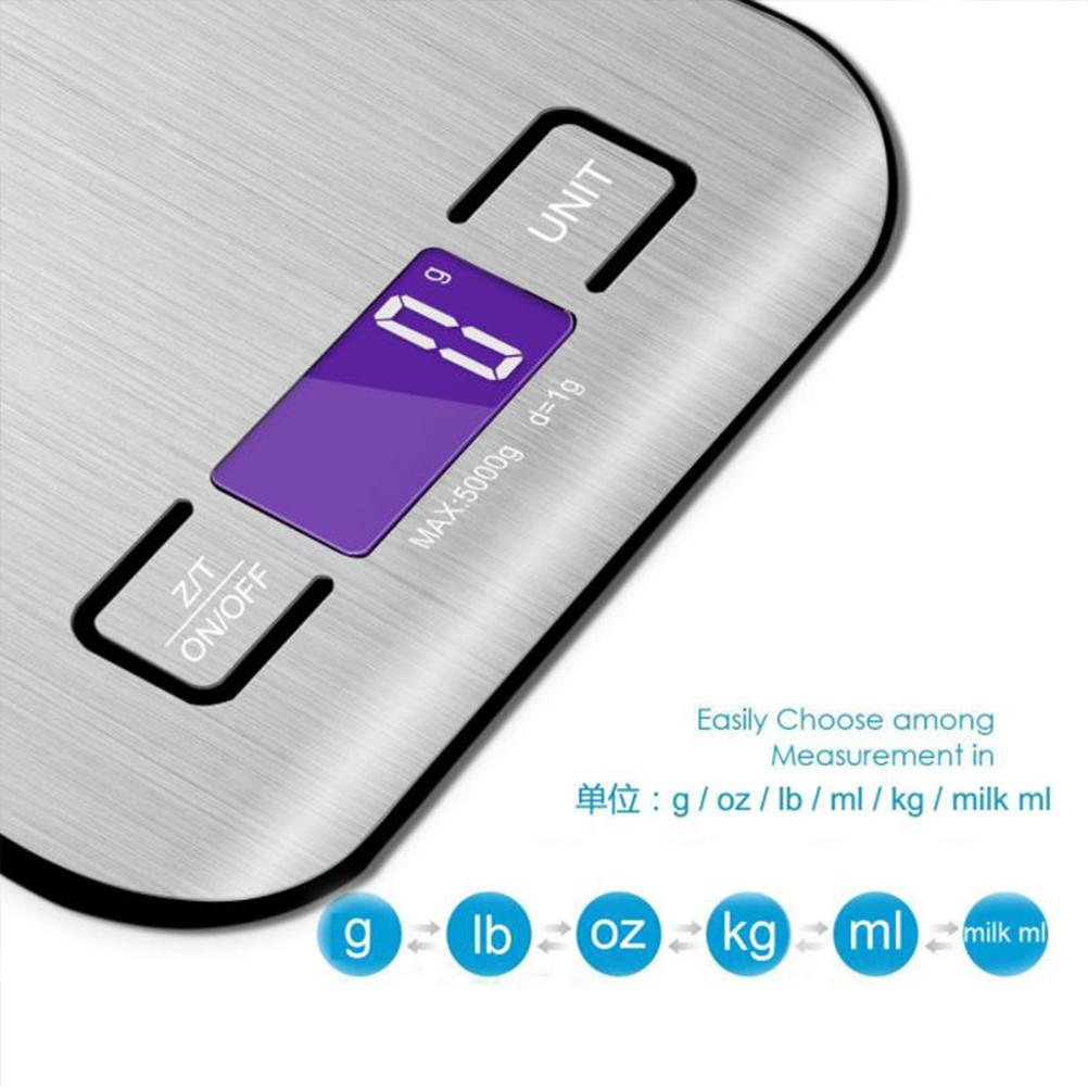 High 5kg 1g Electronic Kitchen Scales LCD Digital Food Scale Weight Scale Measuring Tools