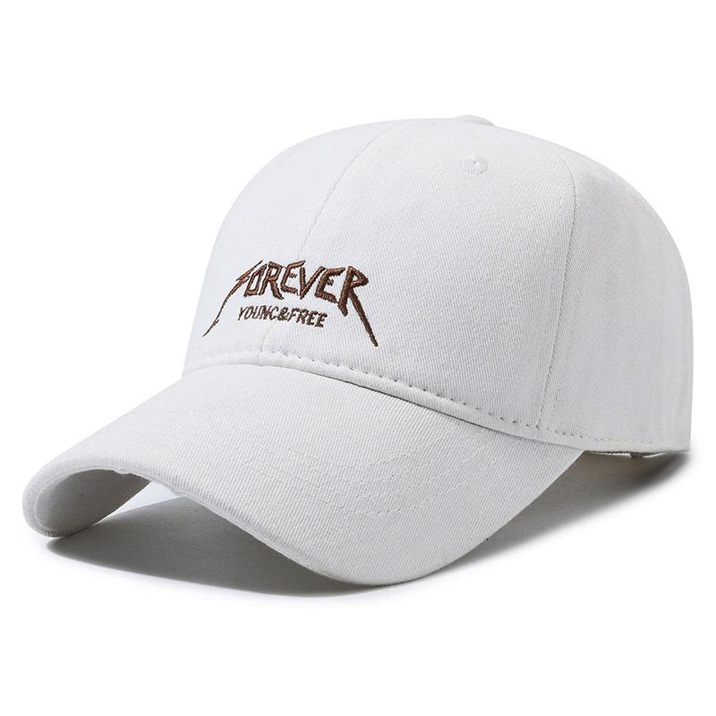 

Letters Foreve Embroidery Cap Women Sunscreen Soft Top Outdoor Running Sports білий