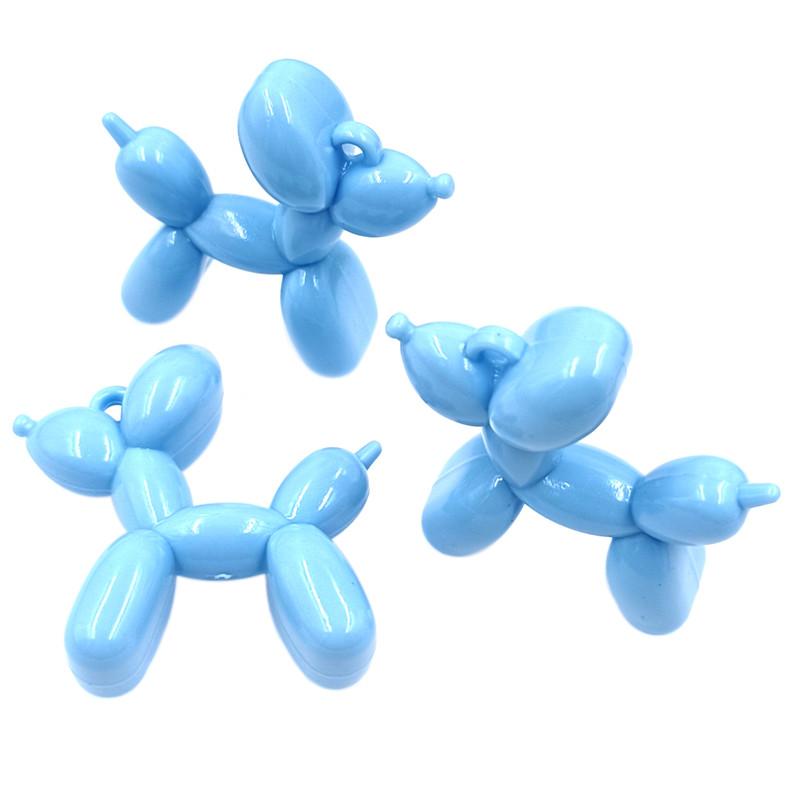 Home Party Supplies Acrylic Candy Colored Jewelry Making DIY Handmade Materials Balloon Dog Pendants Necklace Beads 3pcs for Earring