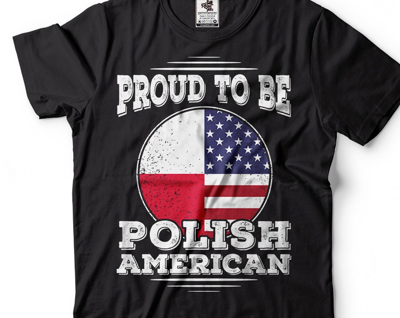 Polish American Pride T-Shirt: Poland USA Flag Tee 4XL