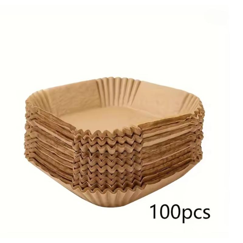 100pc Air Fryer Disposable Paper Liner for Air Fryer Silicone Oil Paper Absorbing Special Paper Pad for Food Plate