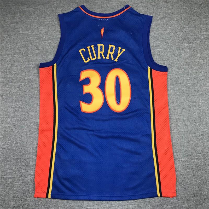Mens Basketball Jersey Curry 30 Retro Orange Embroidered Team Sports Training Uniform Adult