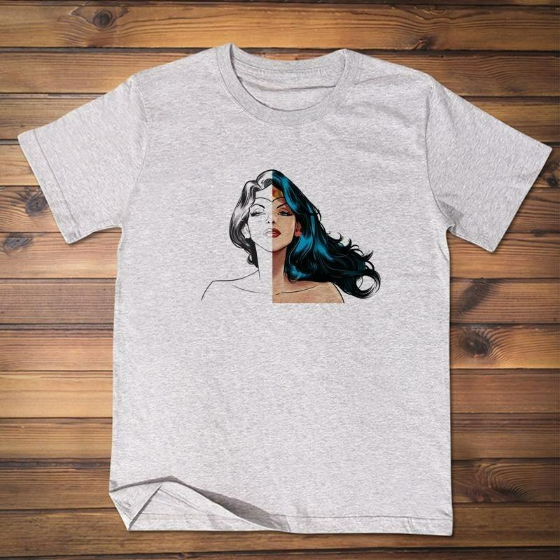 

Genuine Genuine High-quality Wonder Woman Printed Men s and Women s T-shirts Loose and Comfortable Short Sleeves 4XL