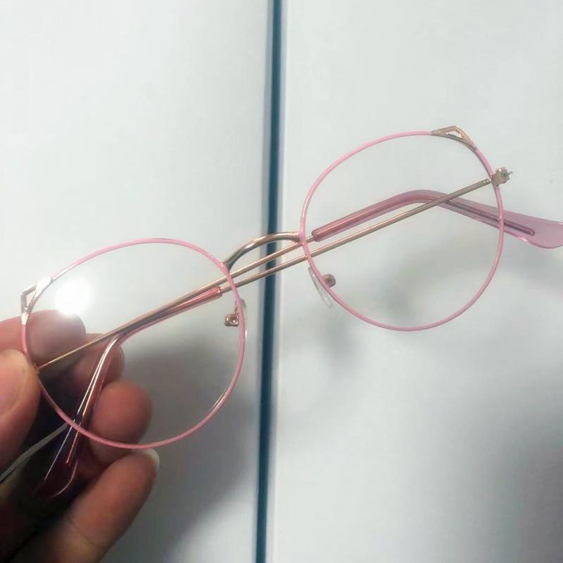 Cute Cat Ear Glasses Flat Glasses Super Cute Students Online Class Anti-Blue Light Glasses
