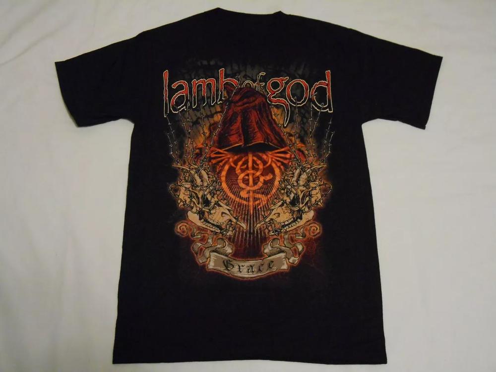 Vintage Style Lamb of God BAND Black Short Sleeve Size S4XL T-shirt NI009 XL