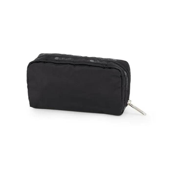 Recycled Black Rectangular Cosmetic Pouch [6511.R086]